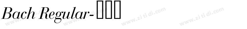 Bach Regular字体转换